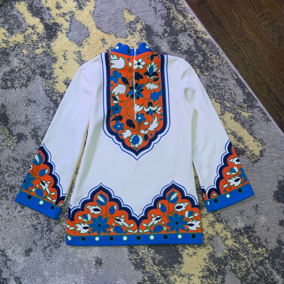Vintage Tunic Top Size Small 70s Bohemian Print - Picture 6 of 7